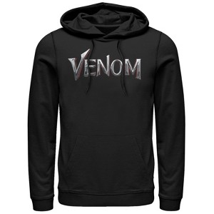 Men's Marvel Venom Film Metallic Logo Pull Over Hoodie - 1 of 3