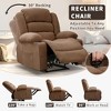 Recliner Chair for Living Room, Accent Chair Rocking Nursery Glider Chairs for Adults, Wide Comfy Couch with Side Pockets and Cup Holder - 3 of 4