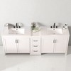 84" Double Sink Bathroom Vanity with Quartz Countertop, Ceramic Sinks, 2 Sliding Drawers,Adjustable Shelves,Freestanding Cabinet - 2 of 4