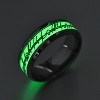 Glow in Dark Black Wedding Band One Ring of Power Stainless Women Men Ginger Lyne - 2 of 4