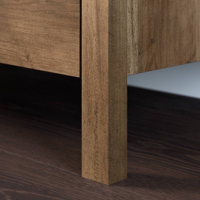 Tall Rustic Pine 2-Door Storage Cabinet with Adjustable Shelves