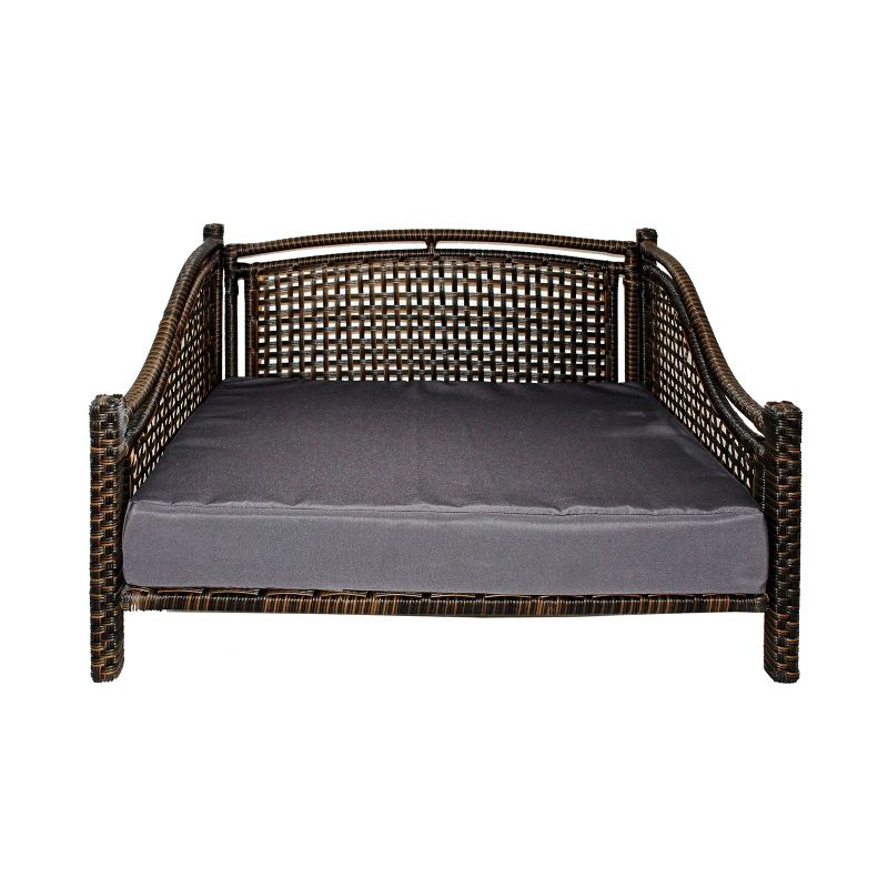 Iconic Pet Beds for Dogs and Cats - Rattan Maharaja Bed - Brown, 2 of 7