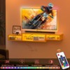 WOWLIVE 59in&71in Floating TV Stand with LED Light, Floating Shelf with Storage Shelf, Media Console Entertainment Center for Living Room - 3 of 4