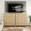 Boho 4-Drawer Dresser - Rattan & Brass Dresser for Bedroom, Robot Vacuum Friendly + Anti-Tip - 3 of 4