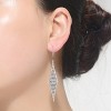 Guili Shimmering & Rosy Cascade GV Sterling Silver Clear Cubic Zirconia Drop Earrings for a Radiant, Elegant Look and Feminine Fashion Statement - 3 of 4