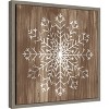 Amanti Art Barnwood Wonderland III Snowflake by June Erica Vess Canvas Wall Art Print Framed 16 x 16-in. - 2 of 4