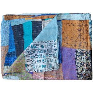 Taj Hotel Kantha Silk Blend Throw | 60"x90" | A - 1 of 4