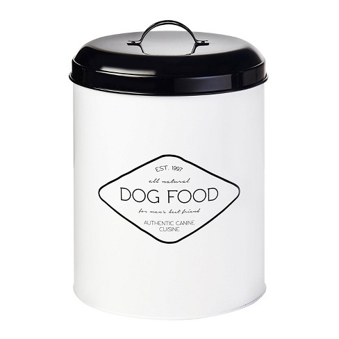 Amici Pet Buster Dog Food Metal Treat Storage Canister 8.5 Qt