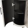 SEVOBAL Utility Storage Cabinets Modern Curved Sideboard with 4 Doors Adjustable Shelves Decorative Carved Design, Off-White, 47.24"*15.75"*32.28" - 2 of 4