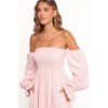 Domenica Shirred Long Sleeve Midi Dress - 4 of 4