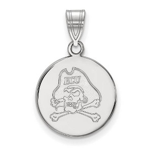 Black Bow Jewelry 10k White Gold East Carolina Pirates NCAA Medium Pendant - 1 of 3