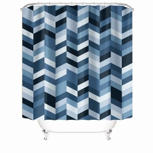 Mix And Match Squares Shower Curtains for Bathroom Waterproof Fabric Bath Curtain Durable Soft Stylish Bathroom Decor 72x72 Inch - 1 of 1
