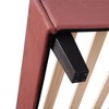 Sapphtopaz Bed Frame Upholstered Platform Bed Frame with Flower Pattern Velvet Headboard Bedroom Furniture, Brown - 2 of 4