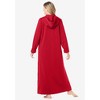 Dreams & Co. Plus Size Petite Long Hooded Fleece Sweatshirt Robe - 3 of 4