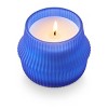 3.9oz Ribbed Basket Glass Scented Citronella Candle Blue - Bullseye's Playground™ - 3 of 3