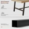 62.99" Large Long Dining Table for 4-6 People, Rustic Wood Kitchen Table with Sturdy Black Metal Legs - 3 of 4