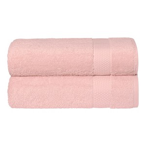 Linum Home Textiles 100% AEGEAN Long Staple Turkish Cotton STARLIGHT Terry Bath Towels (Set of 2) - 1 of 3