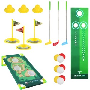 iMountek"Toddler Golf Club Toy Set for Boys & Girls, Retractable Clubs, Golf Balls, Educational Gift for 3-8"yellow - 1 of 4