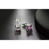 Princess 6mm Stud Earrings White Gold Plated Cz Womens Ginger Lyne Collection - 3 of 4
