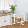 Sevobal Pet Carriers, Freestanding Dog Fence with Support Feet, Folding Pet Barrier for Doorways Hallways Stairs, White, 71"*17.7"*21" - 2 of 4