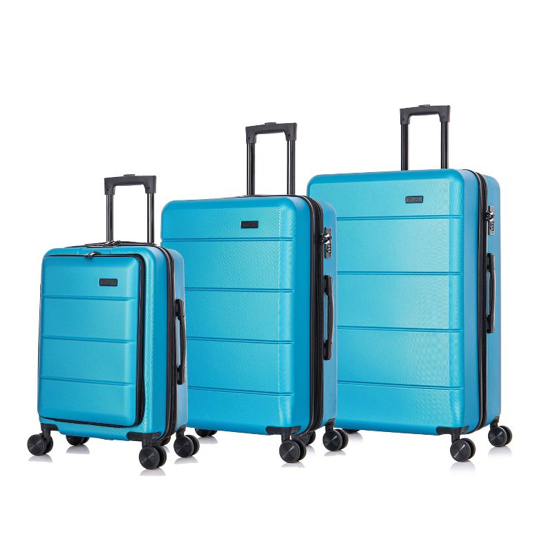 InUSA Elysian Lightweight Hardside Carry On Spinner 3pc Luggage Set, 3 of 13