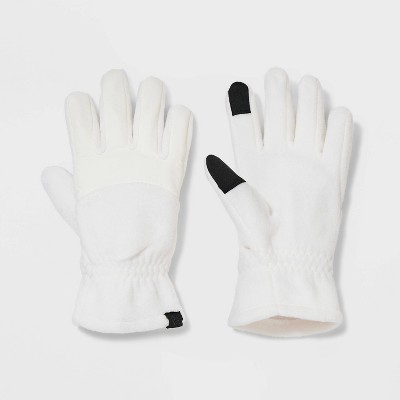 mens white winter gloves