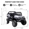 2 Seater Kids Ride On Truck 24V Ride On Toy Battery Powered Electric Vehicle for Toddles with Remote Control, Spring Suspension, LED Lights, Music - 2 of 4