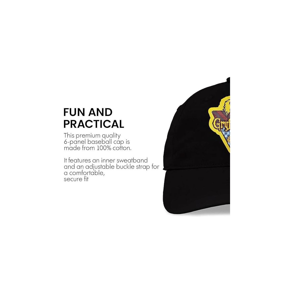 Officially Licensed Baseball Caps for Kids - Harry Potter Baseball Cap One Size for Kids Slytherin, Gryffindor, Hufflepuff or Ravenclaw - thumbnail 6
