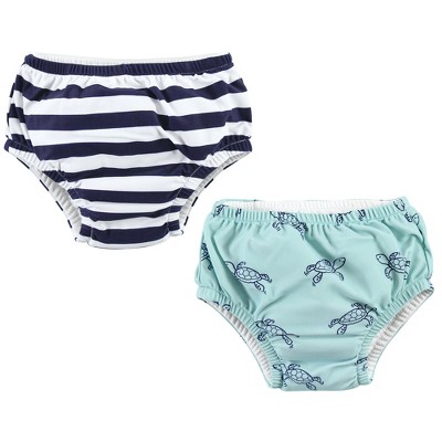 Image of Hudson Baby Infant Boy Swim Diapers, Sea Turtle, 12-18 Months