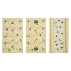 Buzzy Bees Honeypot Tea Towel Set of 3 16x28 - 1 of 4