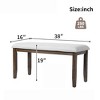 PAGED Upholstered Entryway Bench Classic Ottoman Foot Rest With Padded Seat and Solid Wood Leg for Family Room, Entryway - 2 of 4