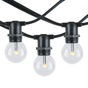 Novelty Lights Globe Outdoor String Lights with 100 Bulbs G30 Vintage Bulbs Black Wire 100 Feet - 1 of 4