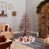 Nearly Natural 6-ft Frosted Berry Twig Artificial Christmas Tree with 350 Multicolored Gum Ball LED Lights and 808 Bendable Branches - 4 of 4