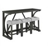 Lycvki Wood 4-Piece Bar Table and Chairs Set with Power Outlet - 2 of 4