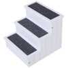 PawHut 3 Step Wooden Carpeted Non Slip Pet Stairs Ramp for Cats and Small Dogs - 4 of 4