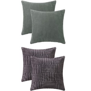 REGALWOVEN 4 Pcs Modern Couch Sofa Home Throw Pillow Covers 18" x 18" - 1 of 4