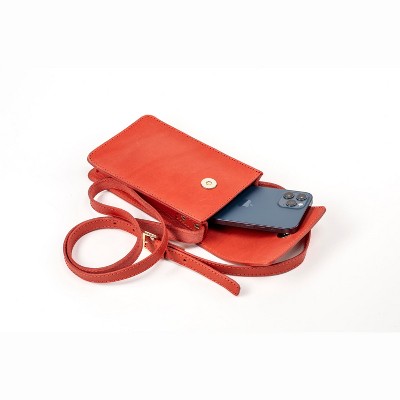 THE DUST COMPANY Leather Phone Holder Red Silicon Valley Collection