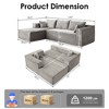 TiramisuBest 110" L-Shaped Modular Foam Sofa with Right Chaise, Plush Upholstery, Space-Saving, Spring-Free & Kid-Friendly, Green - 3 of 4