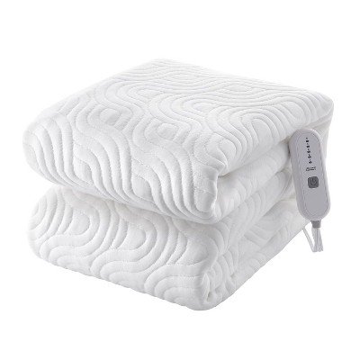 Air Layer Electric Mattress Pad Cover with 5 Heat Settings & 10 Hours Auto Off, Bed Warmer Washable Heating Mattress Pad