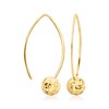 Ross-Simons Italian 18kt Gold Over Sterling Diamond-Cut Ball Drop Earrings - 3 of 4
