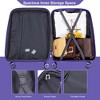 Vynxaria 3-Piece Purple Expandable Hardshell Luggage Set (20/24/28) Double Spinners TSA Lock Lightweight - 4 of 4