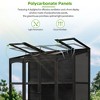 78" Walk-in Wooden Greenhouse With 4 Independent Ventilation Skylights And 2 Folding Middle Shelves, Outdoor Greenhouse - 3 of 4