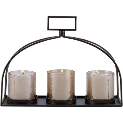 Uttermost Riad Dark Triple Pillar Candle Holder