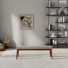TiramisuBest 39" Velvet Upholstered Bed & Entryway Bench - Steel Legs for Multi-Room Use, Gray - 3 of 4