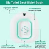 iMountek"Foldable Postpartum Sitz Toilet Seat Bidet for Hemorrhoid, Elderly & Postpartum Care - 1400ML"White&Green - 2 of 4