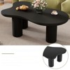 FONTOI Cloud Coffee Table with 1.5'' Thick Tabletop, Irregular Side Table with Round Edge for Living Room Apartment, Black, 25.9"*15.7"*37.7" - 4 of 4