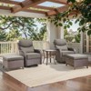 POCASSY Outdoor Swivel Rocker Patio Swivel Chairs Set of 2, 6" Thick Cushions All Weather Brown Wicker Swivel Glider Chairs with High Back for Porch - 3 of 4