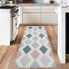 Coolmee Washable Area Rugs for Living Room, Vintage Retro Checkered Rugs Non Slip Ultra-Thin Low Pile Foldable Floor Carpet for Bedroom - 2 of 4