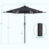 Sonkuki 7.5 ft Outdoor LED Solar Lighted Patio Market Umbrella w/ Push Button Tilt - 3 of 4