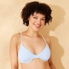 Women's Smocked Underwire Bikini Top - Wild Fable™ Light Blue - 3 of 4